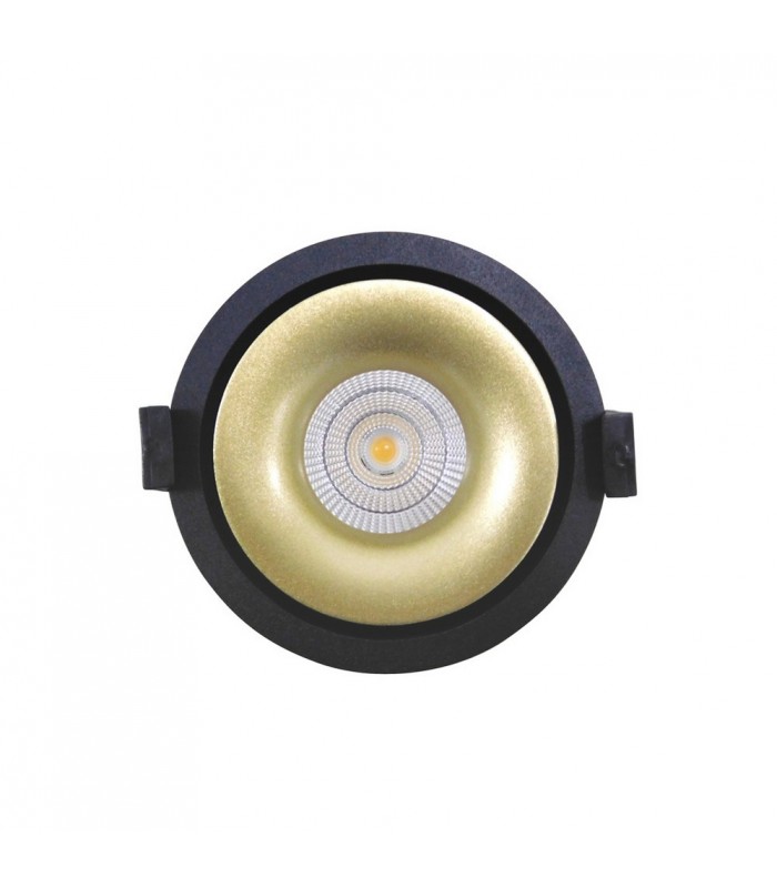 LED Recessed Round Downlight, Black/Gold, 60 deg. Beam Angle, 840lm, 5000K, IP20, DRIVER NOT INC. - 5