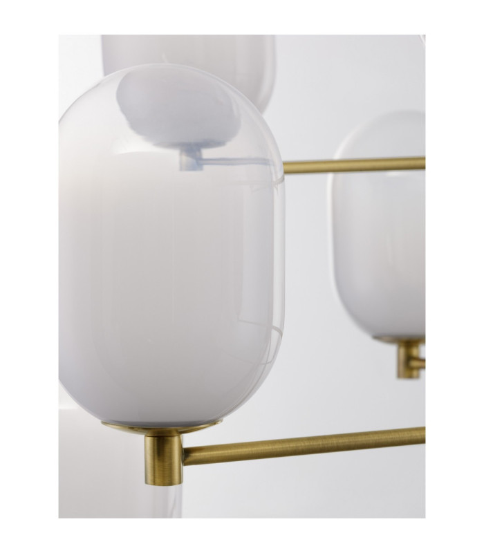 Balor Multi Arm Pendant Ceiling Light White Brass Gold LED G9 12x5W-5
