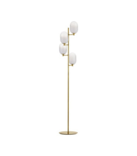 Balor Multi Arm Floor Lamp White Brass Gold LED G9 4x5W-1