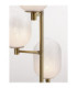 Balor Multi Arm Floor Lamp White Brass Gold LED G9 4x5W-6