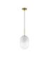 Chrysi 18cm Globe Pendant Ceiling Light White Brass Gold E14 1x5W-1