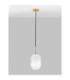 Chrysi 18cm Globe Pendant Ceiling Light White Brass Gold E14 1x5W-2
