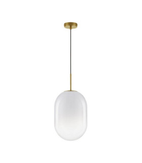 Chrysi 24cm Globe Pendant Ceiling Light White Brass Gold E14 1x5W-1