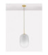 Chrysi 24cm Globe Pendant Ceiling Light White Brass Gold E14 1x5W-3