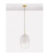 Chrysi 24cm Globe Pendant Ceiling Light White Brass Gold E14 1x5W-4