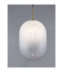 Chrysi 24cm Globe Pendant Ceiling Light White Brass Gold E14 1x5W-5
