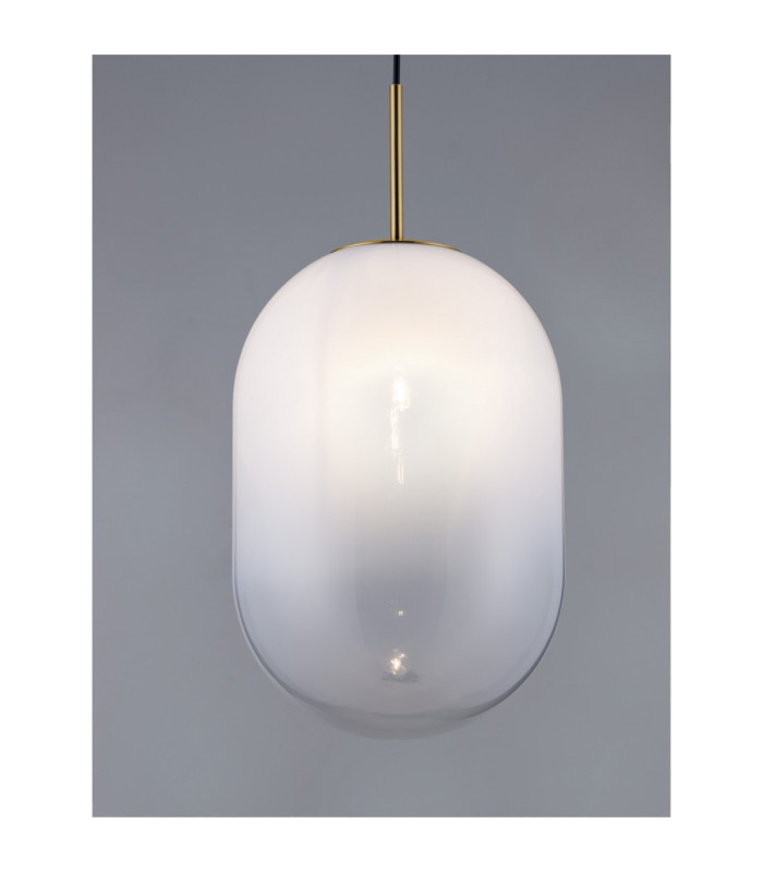 Chrysi 24cm Globe Pendant Ceiling Light White Brass Gold E14 1x5W-5