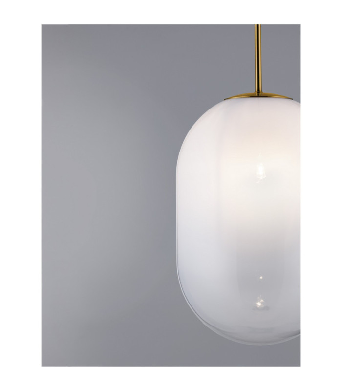 Chrysi 24cm Globe Pendant Ceiling Light White Brass Gold E14 1x5W-6