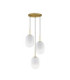 Chrysi Cluster Pendant Ceiling Light White Brass Gold E14 3x5W-1