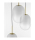 Chrysi Cluster Pendant Ceiling Light White Brass Gold E14 3x5W-5