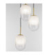Chrysi Cluster Pendant Ceiling Light White Brass Gold E14 3x5W-6