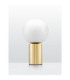 Vita Globe Table Lamp White Brass Gold E27 1x12W-3