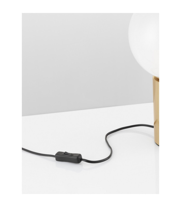 Vita Globe Table Lamp White Brass Gold E27 1x12W-6