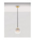 Vita 20cm Globe Pendant Ceiling Light White Brass Gold E27 1x12W-4