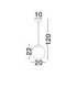 Vita 20cm Globe Pendant Ceiling Light White Brass Gold E27 1x12W-7