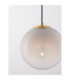Vita 30cm Globe Pendant Ceiling Light White Brass Gold E27 1x12W-5