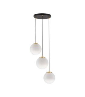 Vita Cluster Pendant Ceiling Light White Brass Gold E27 3x12W-1
