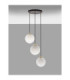 Vita Cluster Pendant Ceiling Light White Brass Gold E27 3x12W-4
