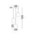 Vita Cluster Pendant Ceiling Light White Brass Gold E27 3x12W-7