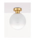 Vita 20cm Globe Ceiling Light White Brass Gold E27 1x12W-3