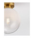 Vita 20cm Globe Ceiling Light White Brass Gold E27 1x12W-4