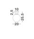 Vita 20cm Globe Ceiling Light White Brass Gold E27 1x12W-5