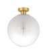 Vita 30cm Globe Ceiling Light White Brass Gold E27 1x12W-1