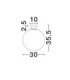 Vita 30cm Globe Ceiling Light White Brass Gold E27 1x12W-4