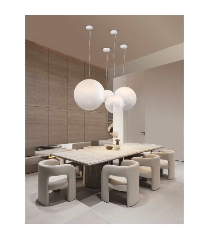 Bolita Globe Pendant Ceiling Light White Sandy White Triac Dimmable LED 7W 420lm 3000K-2