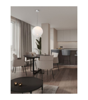 Bolita Globe Pendant Ceiling Light White Sandy White Triac Dimmable LED 11W 660lm 3000K-2