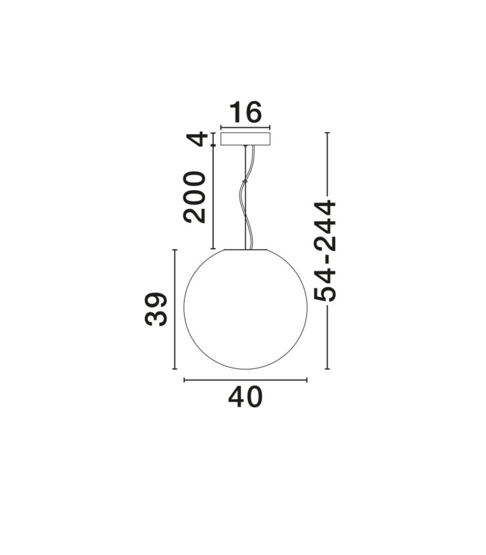 Bolita Globe Pendant Ceiling Light White Sandy White Triac Dimmable LED 11W 660lm 3000K-6