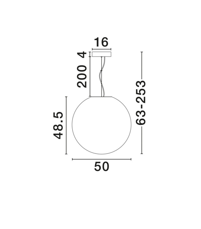 Bolita Globe Pendant Ceiling Light White Sandy White Triac Dimmable LED 15W 900lm 3000K-7