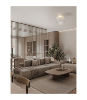 Bolita Globe Ceiling Light White Sandy White Triac Dimmable LED 9W 540lm 3000K-2