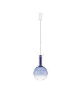 Nostos Globe Pendant Ceiling Light Blue Gold Matt White Triac Dimmable LED 6W 330lm 3000K-1