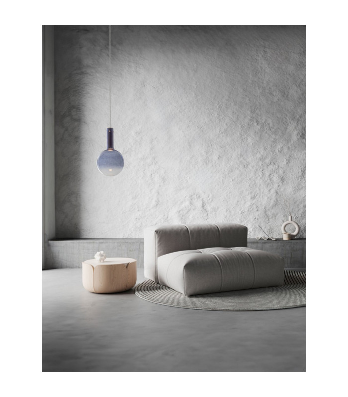 Nostos Globe Pendant Ceiling Light Blue Gold Matt White Triac Dimmable LED 6W 330lm 3000K-2