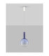 Nostos Globe Pendant Ceiling Light Blue Gold Matt White Triac Dimmable LED 6W 330lm 3000K-3