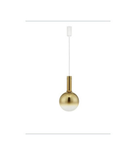 Nostos Globe Pendant Ceiling Light Gold Matt White Triac Dimmable LED 6W 330lm 3000K-1
