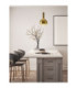 Nostos Globe Pendant Ceiling Light Gold Matt White Triac Dimmable LED 6W 330lm 3000K-2