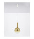 Nostos Globe Pendant Ceiling Light Gold Matt White Triac Dimmable LED 6W 330lm 3000K-3