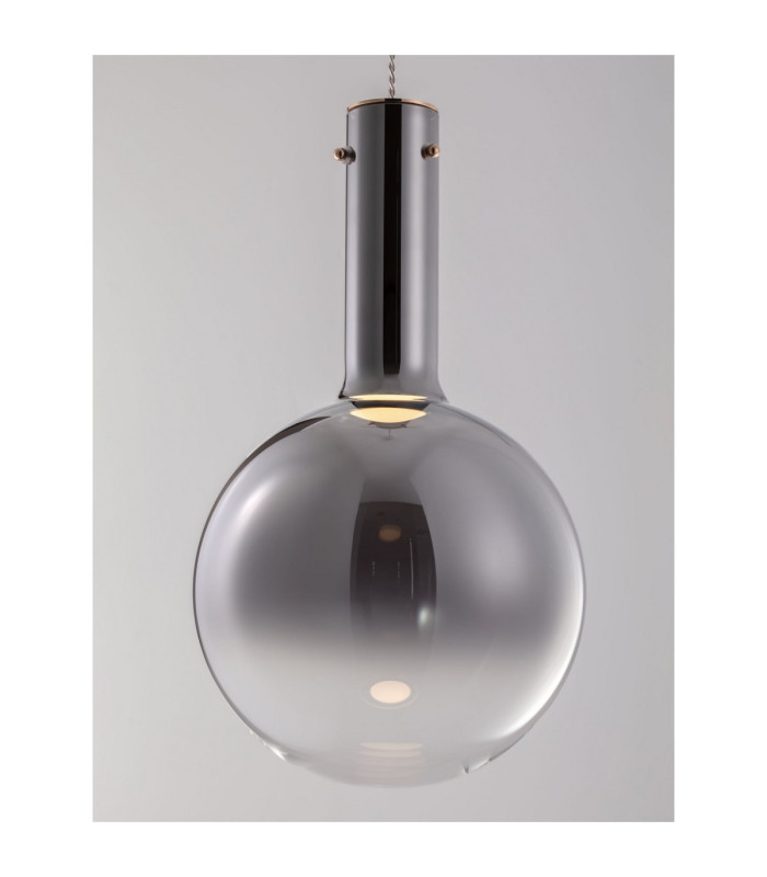 Nostos Globe Pendant Ceiling Light Smokey Gold Matt White Triac Dimmable LED 6W 330lm 3000K-5