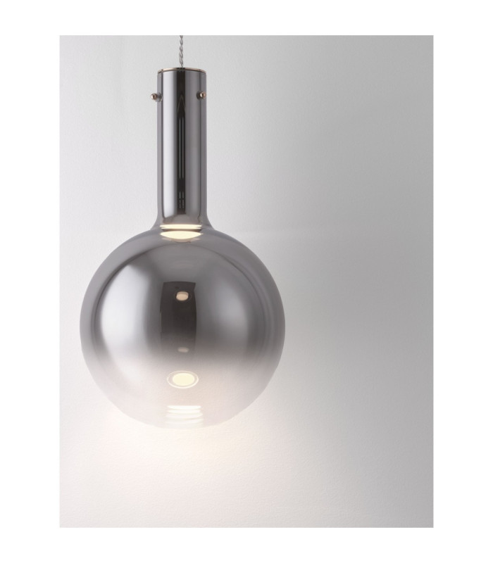 Nostos Globe Pendant Ceiling Light Smokey Gold Matt White Triac Dimmable LED 6W 330lm 3000K-6