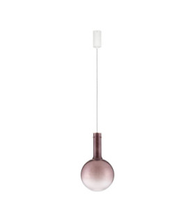 Nostos Globe Pendant Ceiling Light Brown Gold Matt White Triac Dimmable LED 6W 330lm 3000K-1