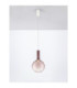 Nostos Globe Pendant Ceiling Light Brown Gold Matt White Triac Dimmable LED 6W 330lm 3000K-4
