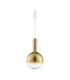 Nostos Globe Pendant Ceiling Light Gold Matt White Triac Dimmable LED 8W 440lm 3000K-1