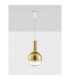 Nostos Globe Pendant Ceiling Light Gold Matt White Triac Dimmable LED 8W 440lm 3000K-3