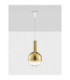 Nostos Globe Pendant Ceiling Light Gold Matt White Triac Dimmable LED 8W 440lm 3000K-4