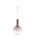Nostos Globe Pendant Ceiling Light Brown Gold Matt White Triac Dimmable LED 8W 440lm 3000K-1