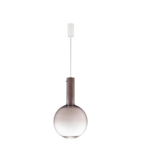 Nostos Globe Pendant Ceiling Light Brown Gold Matt White Triac Dimmable LED 8W 440lm 3000K-1