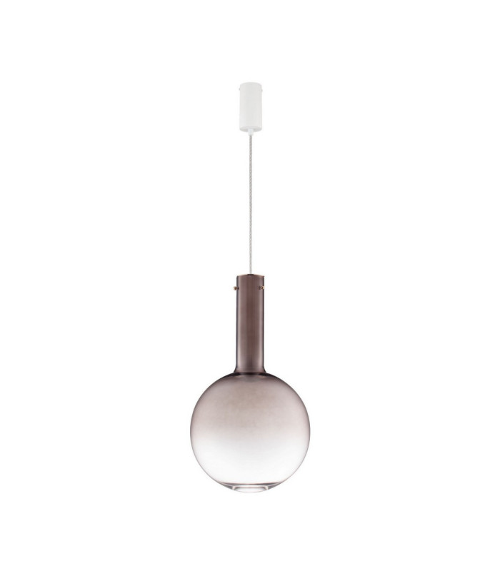 Nostos Globe Pendant Ceiling Light Brown Gold Matt White Triac Dimmable LED 8W 440lm 3000K-1