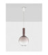 Nostos Globe Pendant Ceiling Light Brown Gold Matt White Triac Dimmable LED 8W 440lm 3000K-3